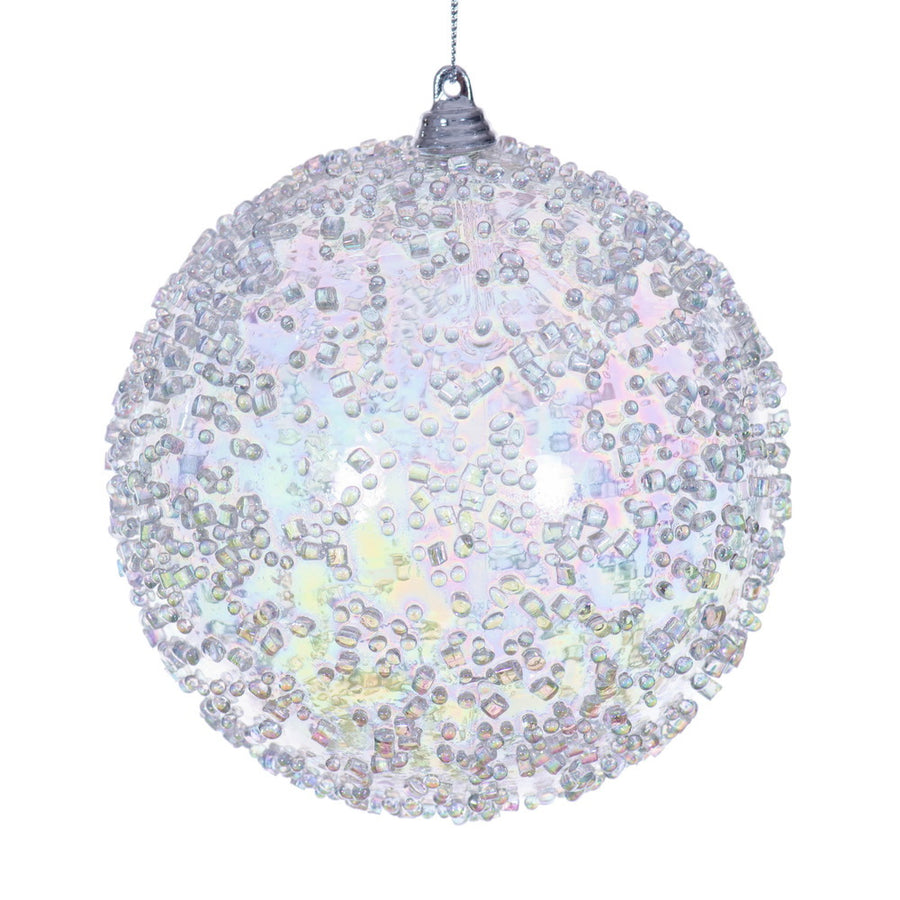 4.75" Clear Iridescent Bead