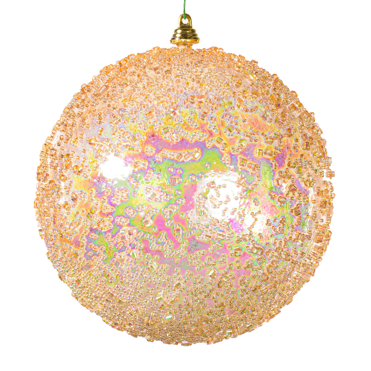 6" Champagne Iridescent Bead Ball