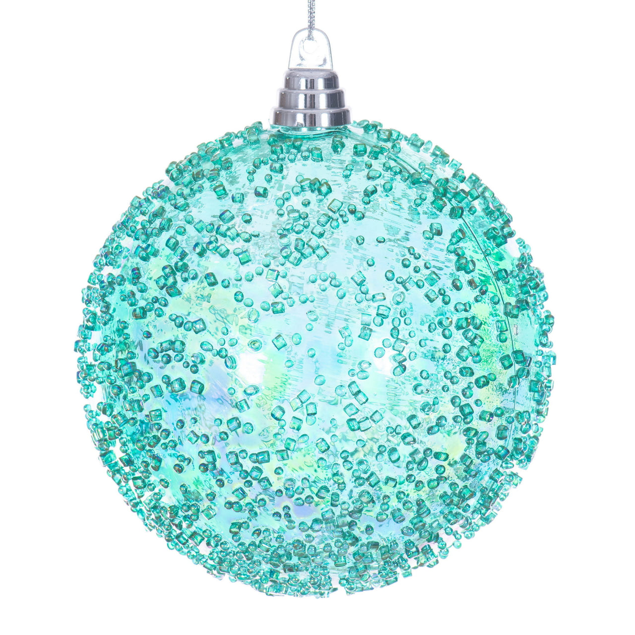 6" Teal Iridescent Bead Ball
