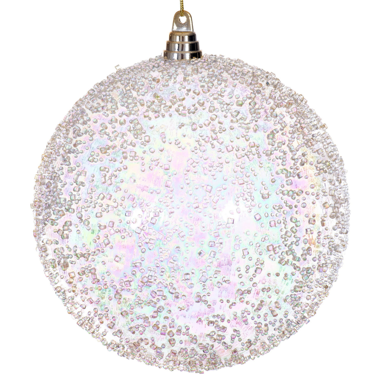 12" Champagne Iridescent Bead Ball
