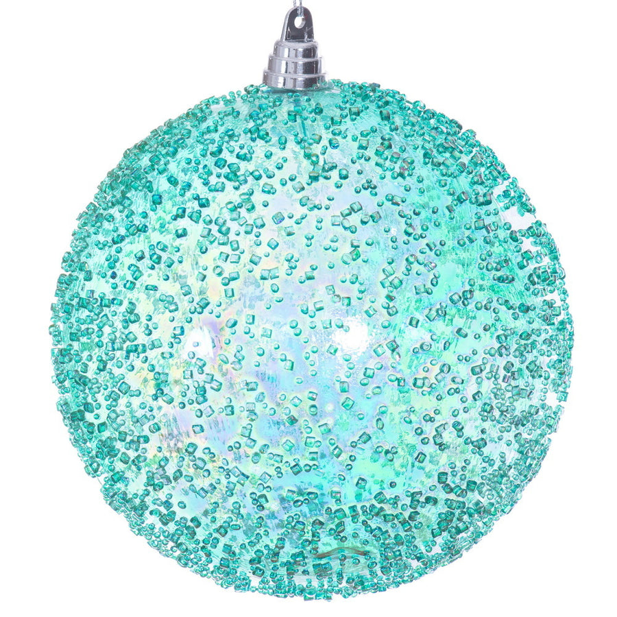 8" Teal Iridescent Bead Ball