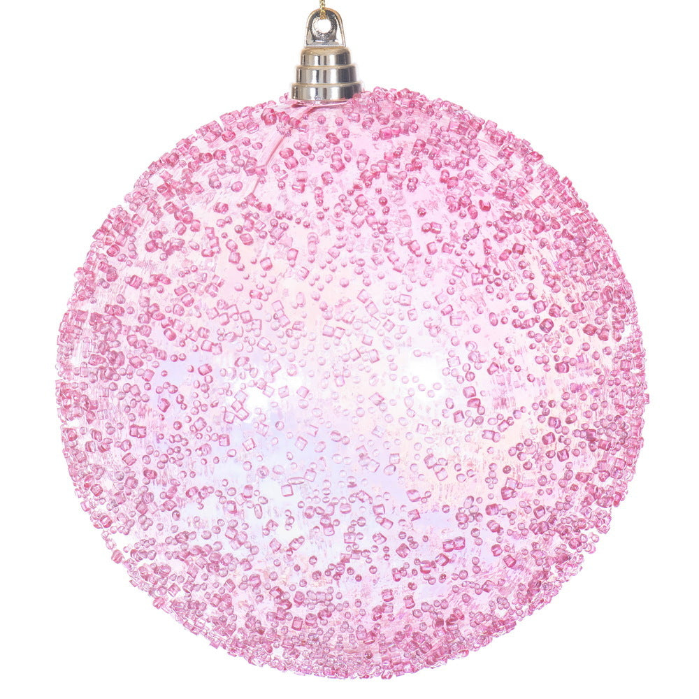 10" Pink Iridescent Bead Ball