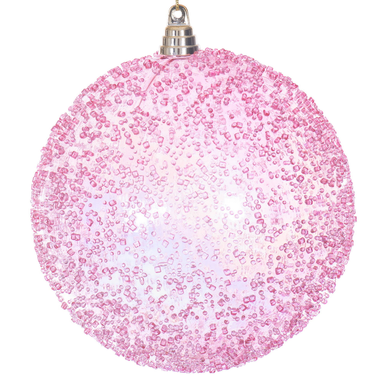 8" Pink Iridescent Bead Ball