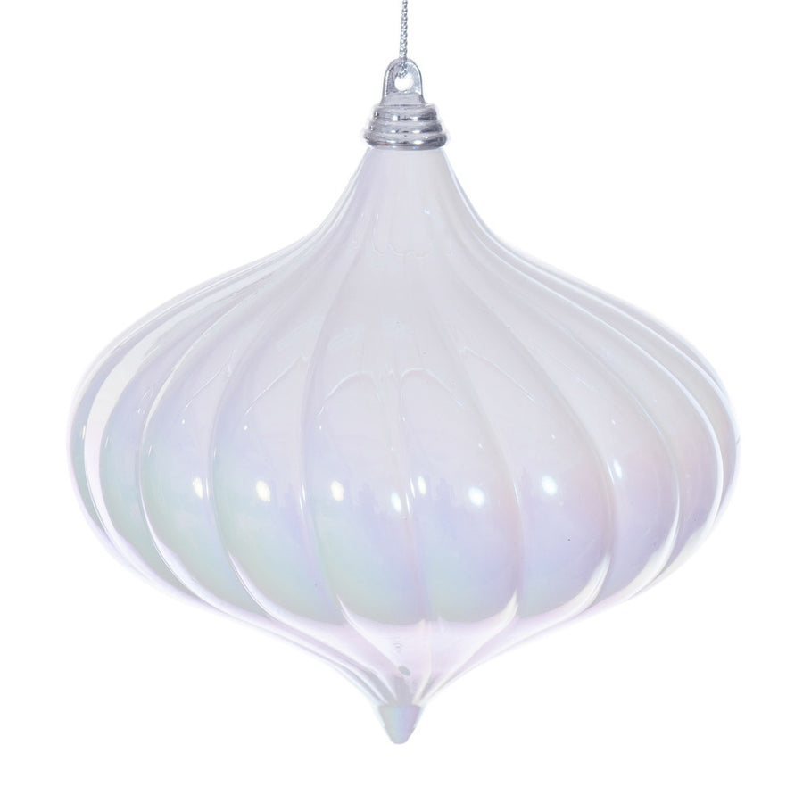 4.75" White Iridescent Onion