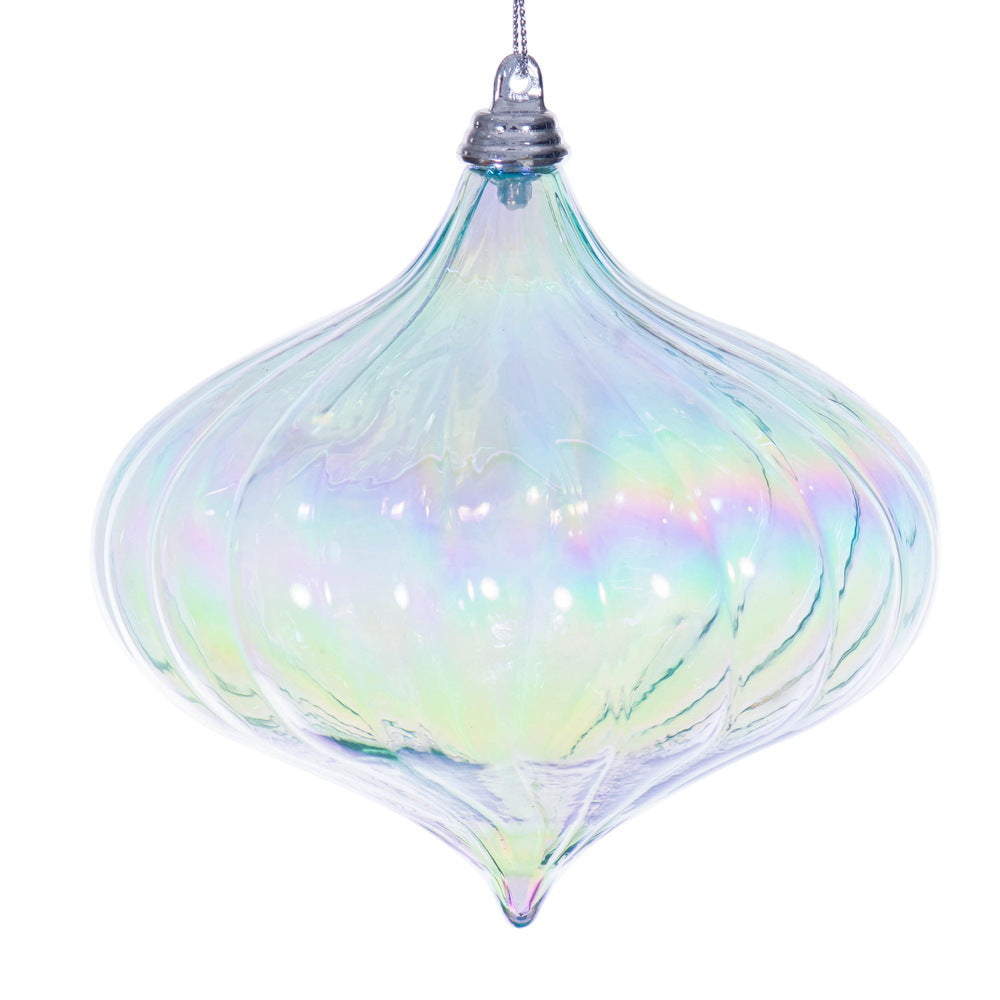 4.75" Baby Blue Iridescent Onion