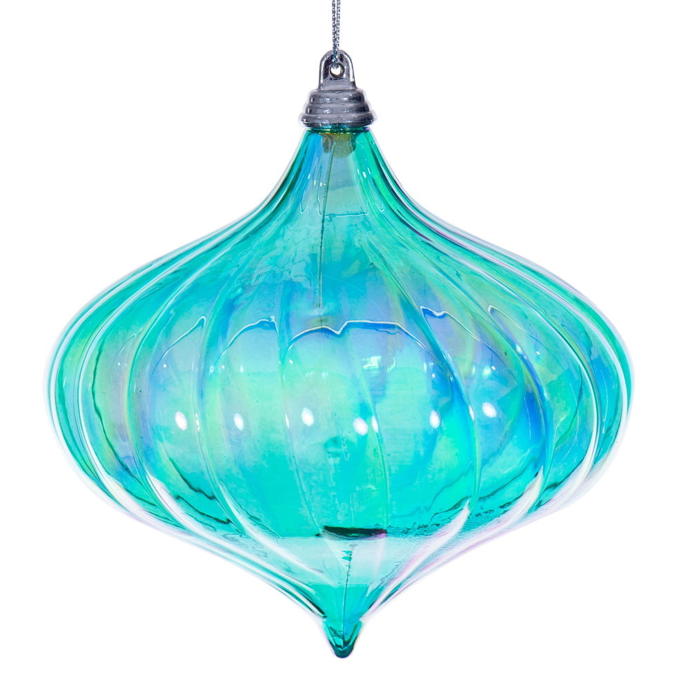 4.75" Teal Iridescent Onion