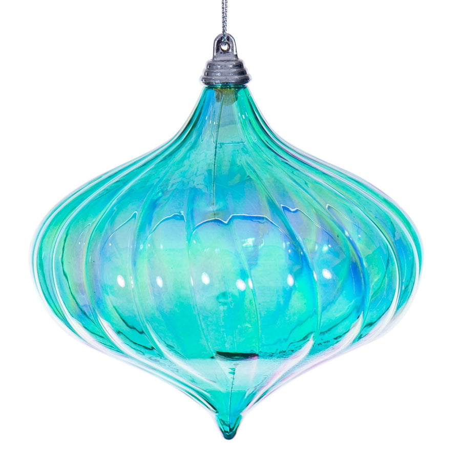 4.75" Teal Iridescent Onion