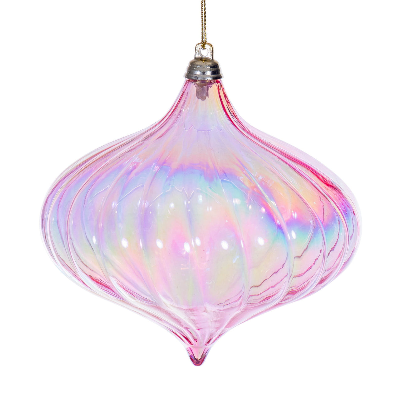 4.75" Pink Iridescent Onion