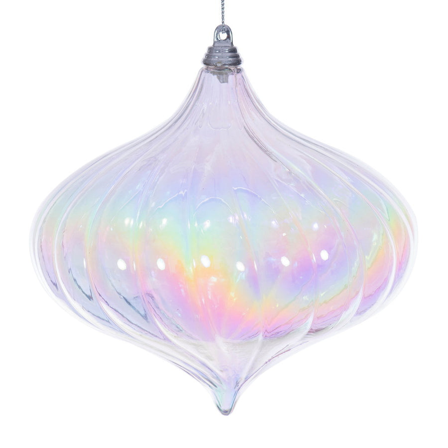 6" Clear Iridescent Onion