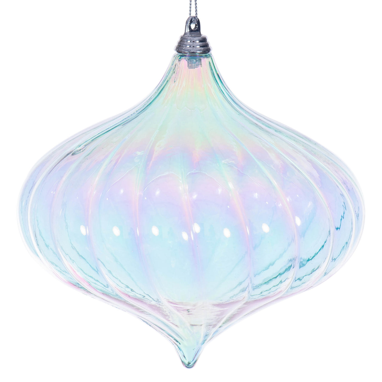 6" Baby Blue Iridescent Onion