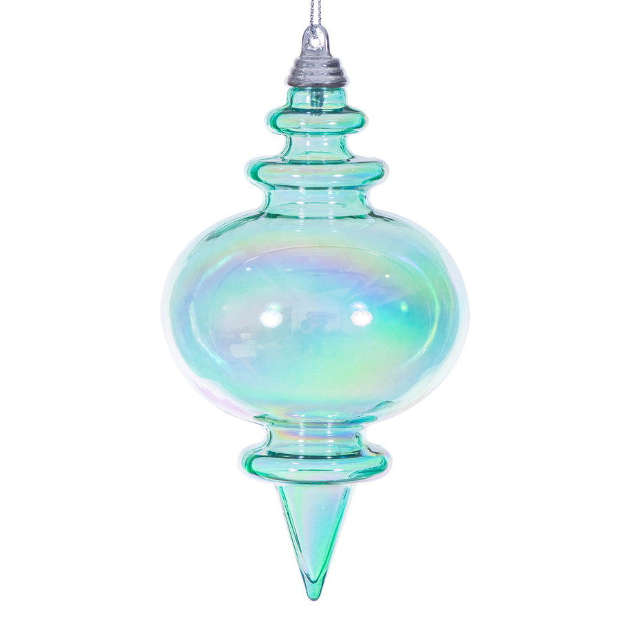 5" Teal Iridescent Finial