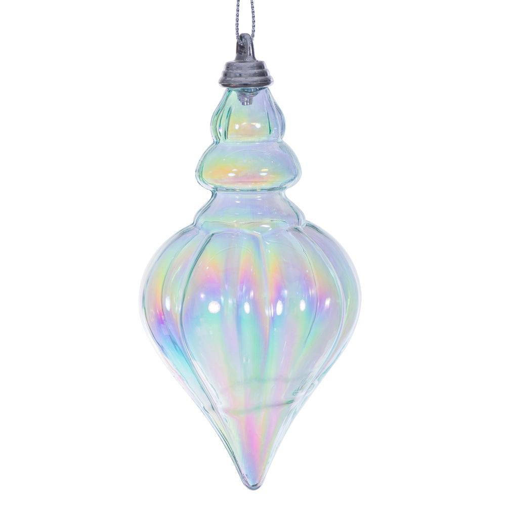 5" Baby Blue Iridescent Drop