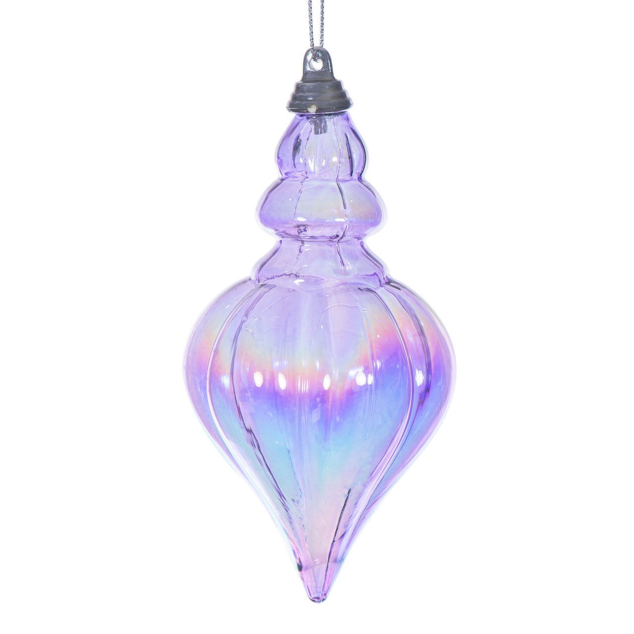 5" Lavender Iridescent Drop