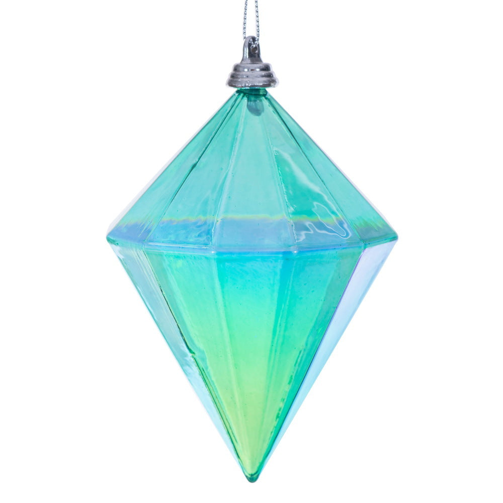 5" Teal Iridescent Diamond