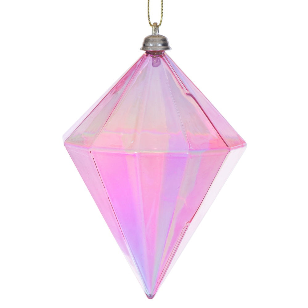 5" Pink Iridescent Diamond