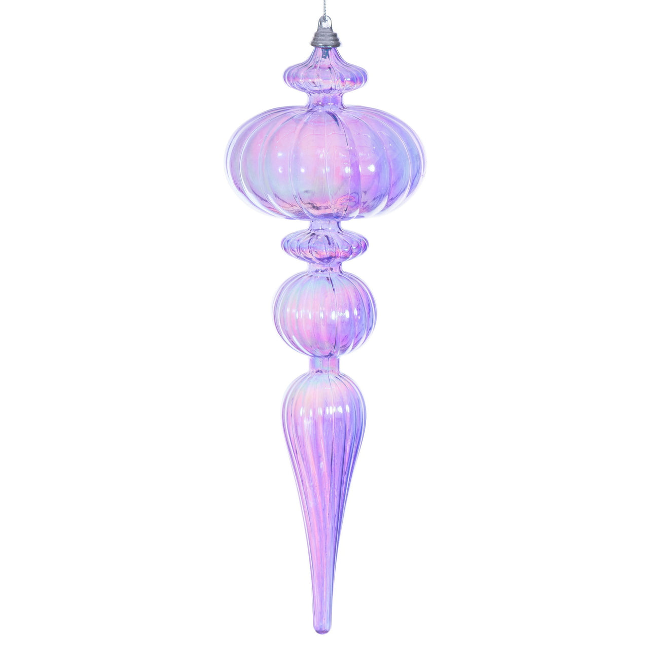 12" Lavender Iridescent Finial