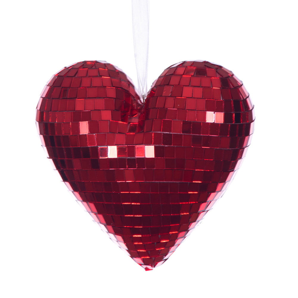 4.75" Red Shiny Mirror Heart