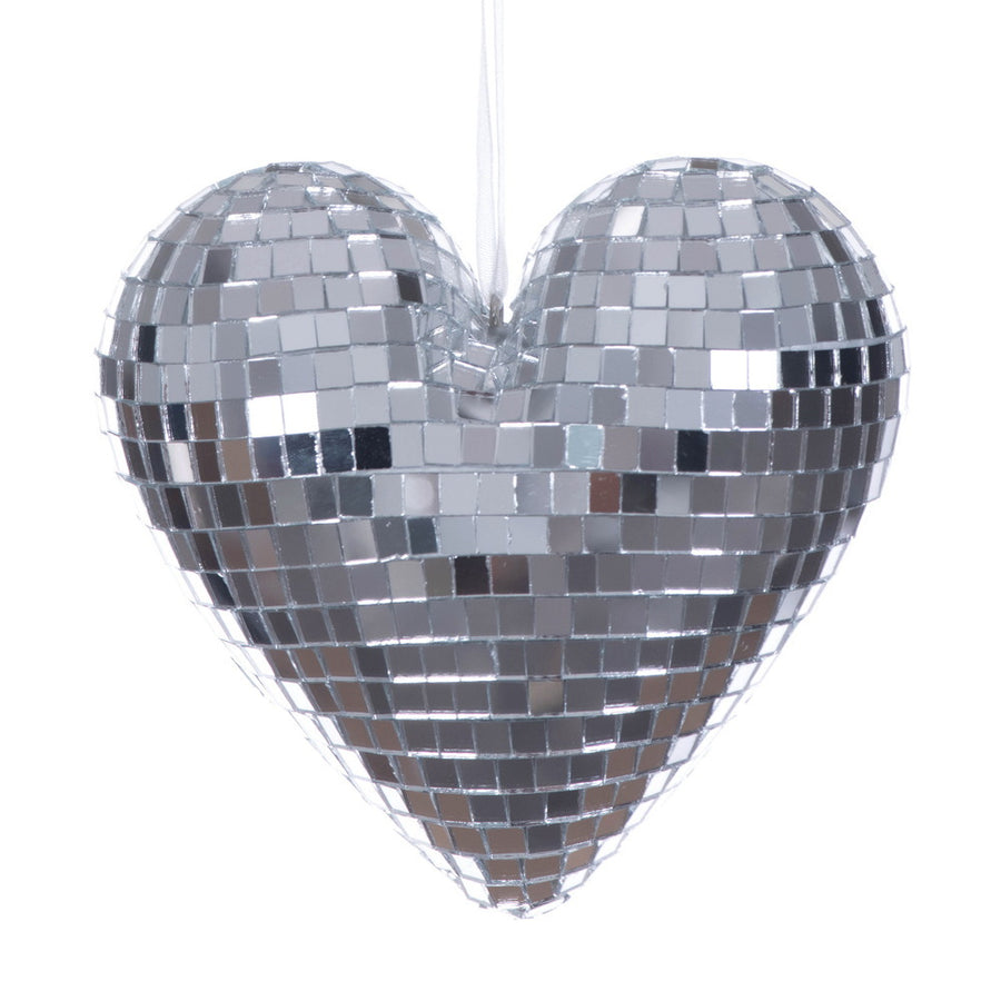 4.75" Silver Shiny Mirror Heart