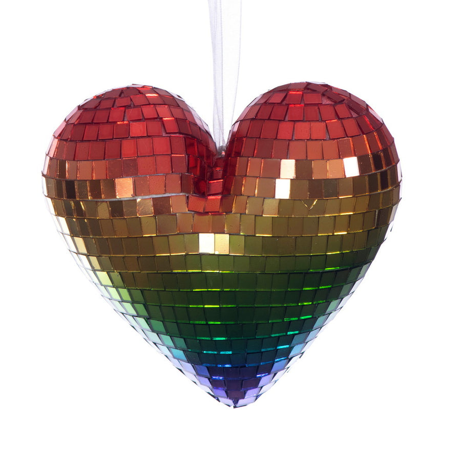 4.75" Multicolor Shiny Mirror Heart