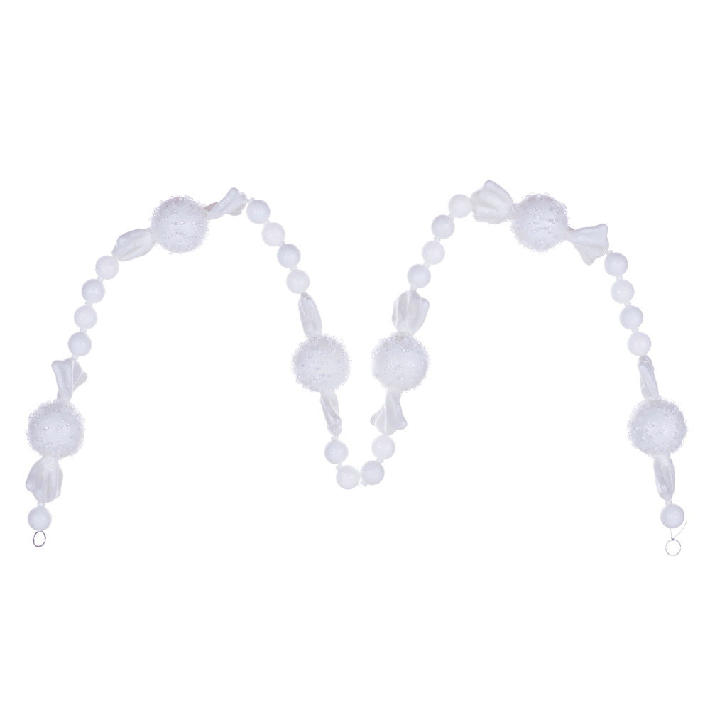 6' White Icy Sugar Candy Garland