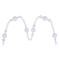 6' White Icy Sugar Candy Garland