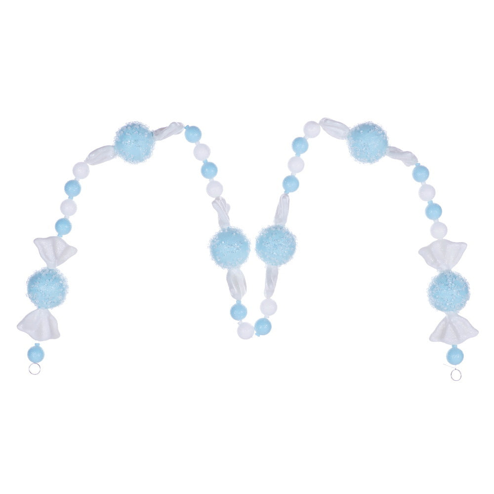 6' Baby Blue Icy Sugar Candy Garland