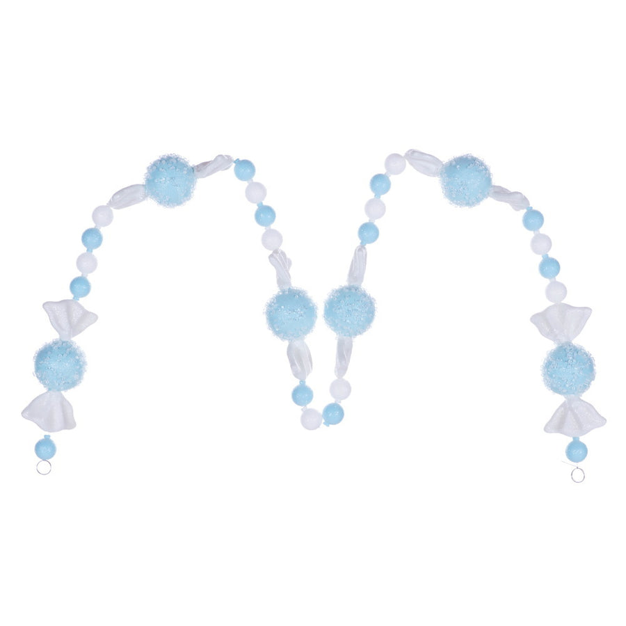 6' Baby Blue Icy Sugar Candy Garland