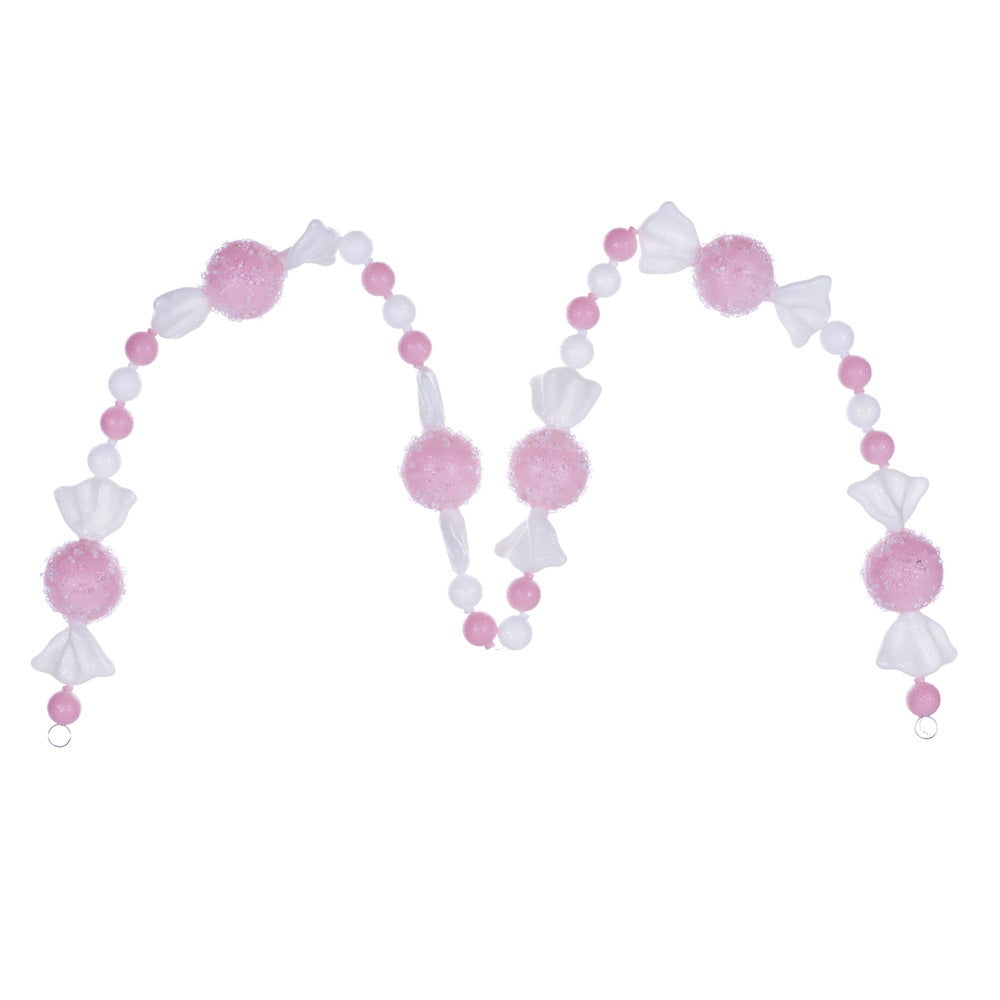 6' Pink Icy Sugar Candy Garland