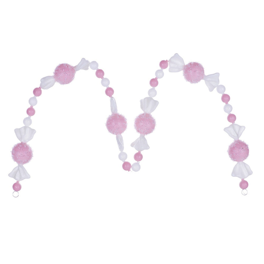 6' Pink Icy Sugar Candy Garland