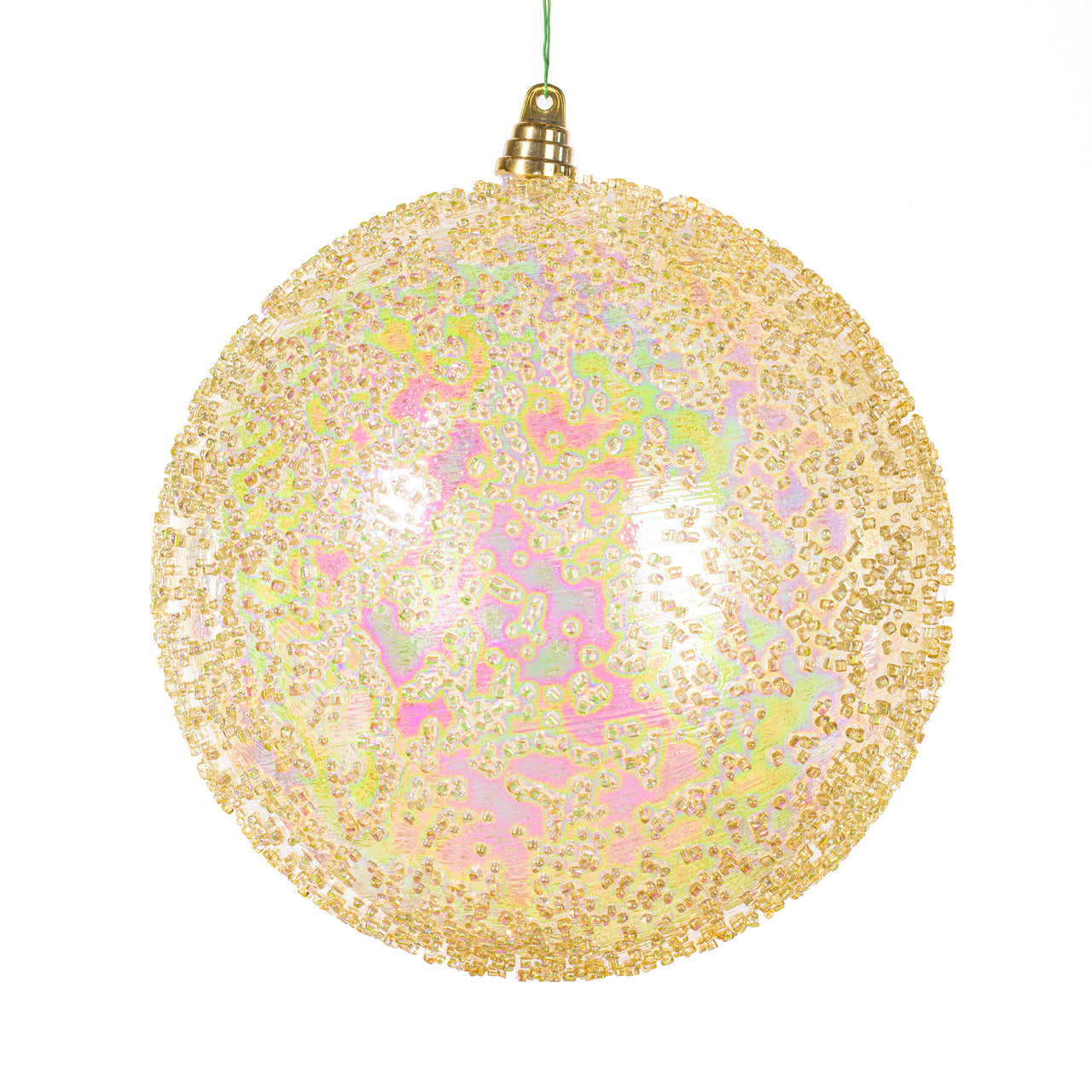 10" Champagne Iridescent Bead Ball