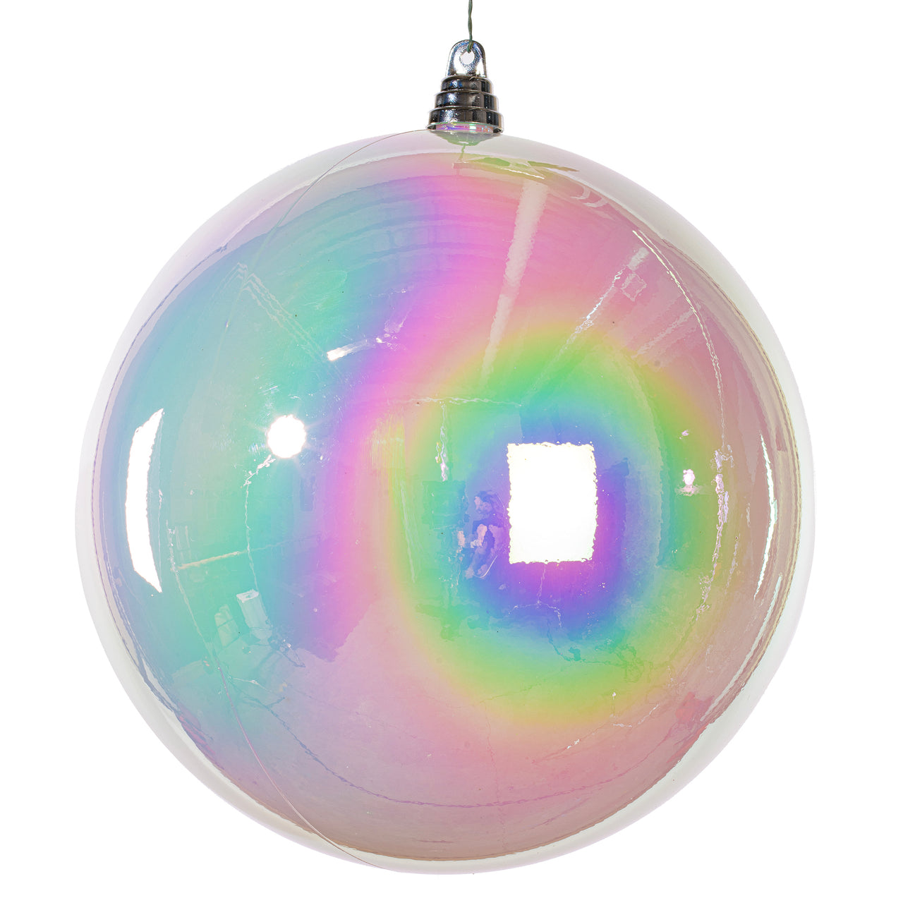 10" White iridescent Ball