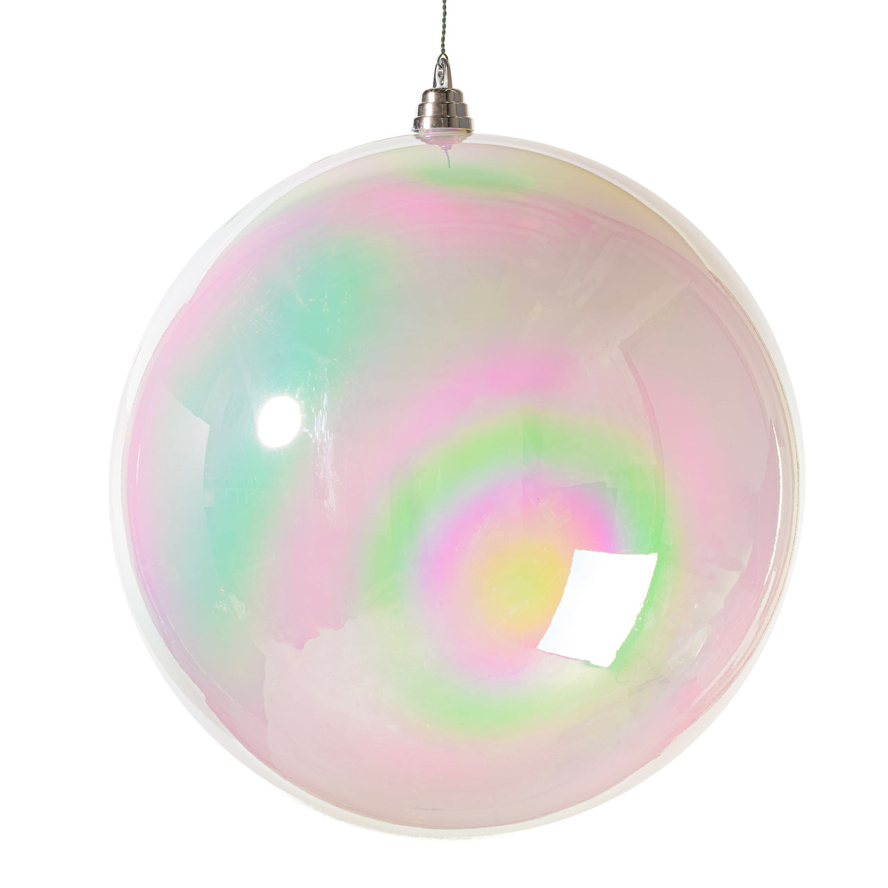 12" White iridescent Ball