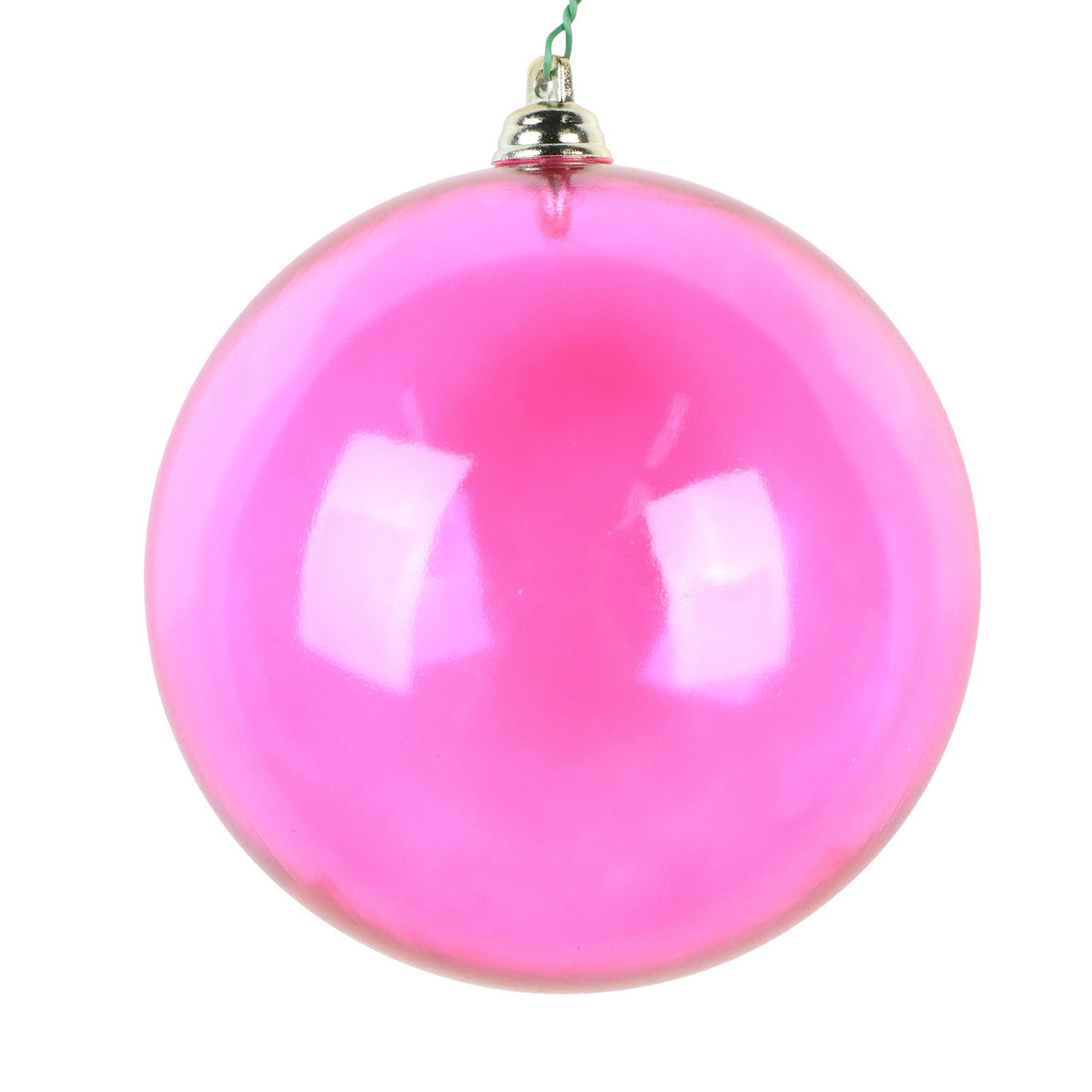 4" Fuchsia Clear Ornament