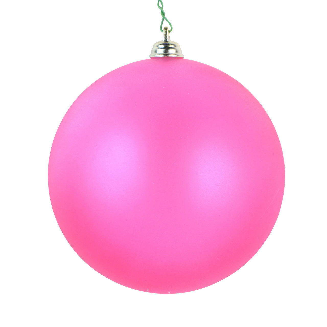 4" Fuchsia Clear Matte Ornament