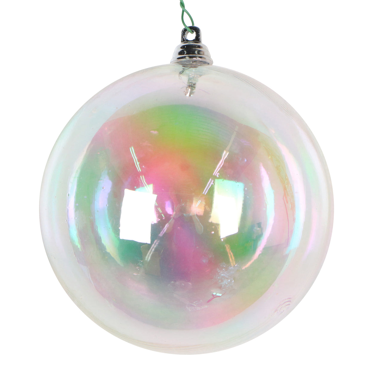 4" Iridescent Clear Ornament