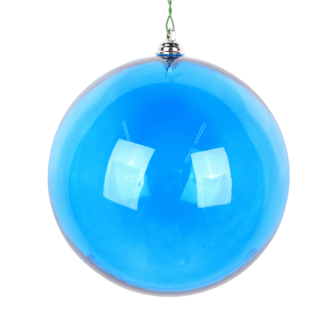 4.75" Blue Clear Ornament