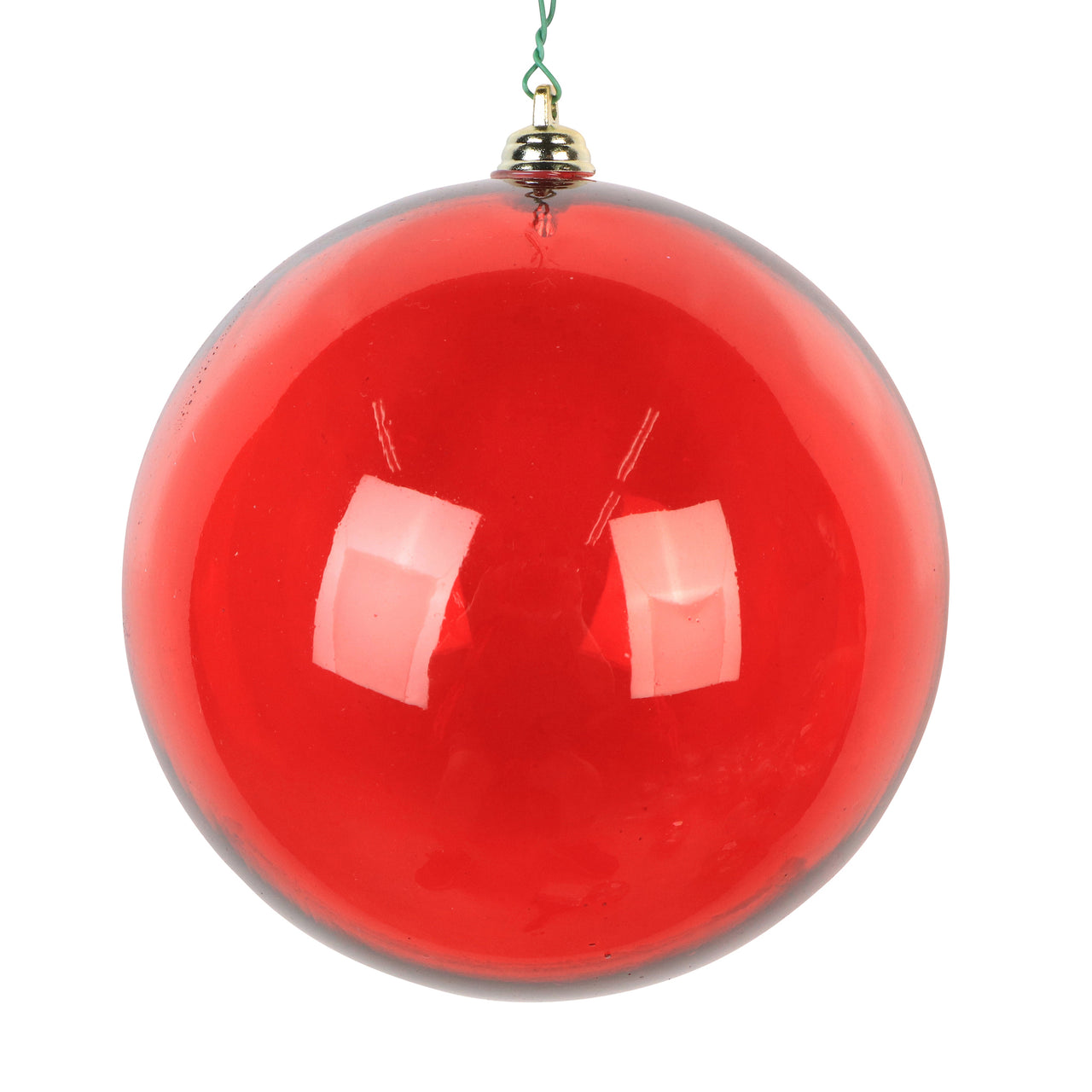 4.75" Red Clear Ornament