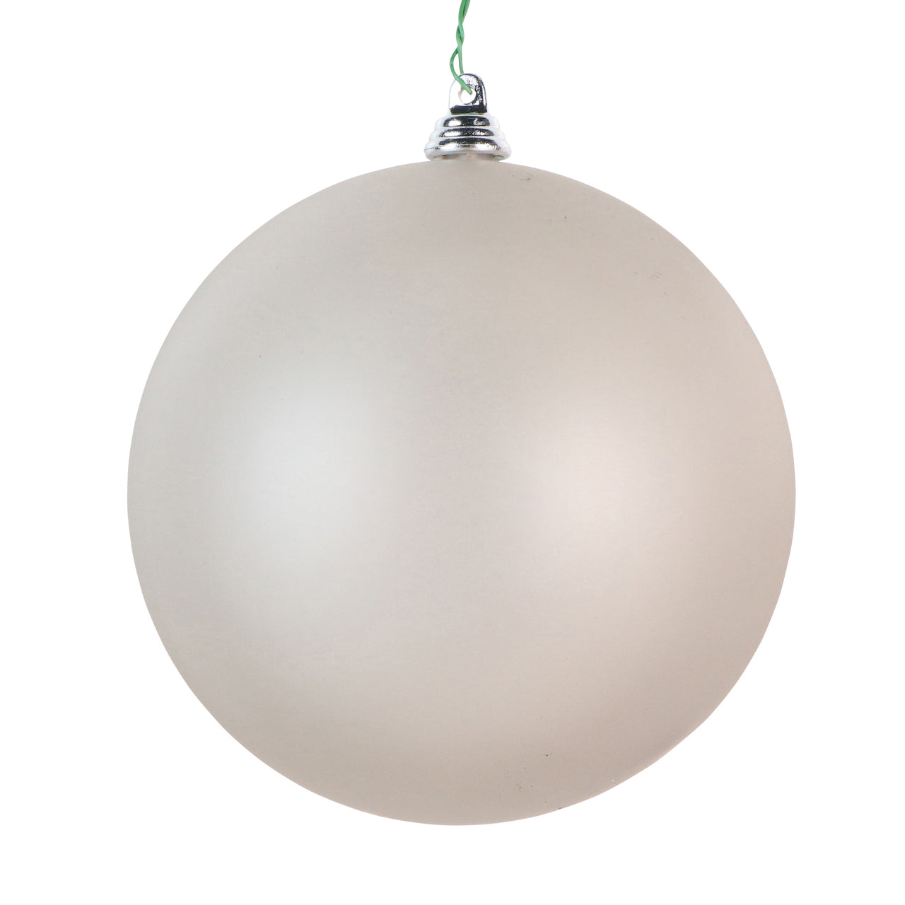 4.75" Silver Matte Clear Ornament