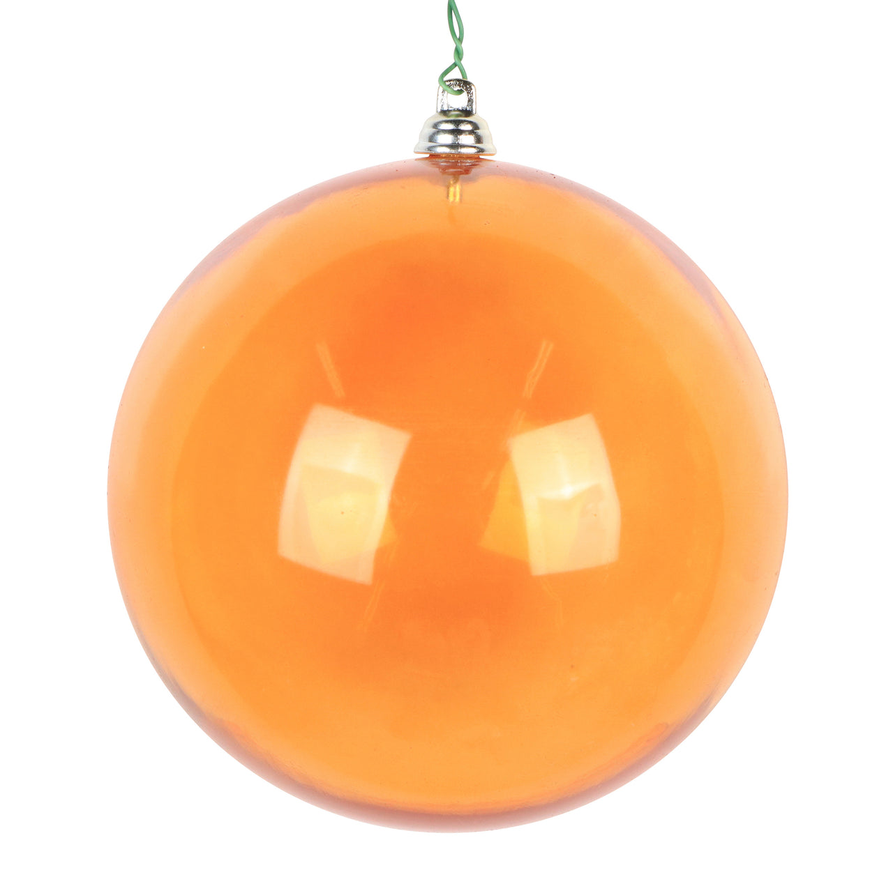 4.75" Orange Clear Ornament