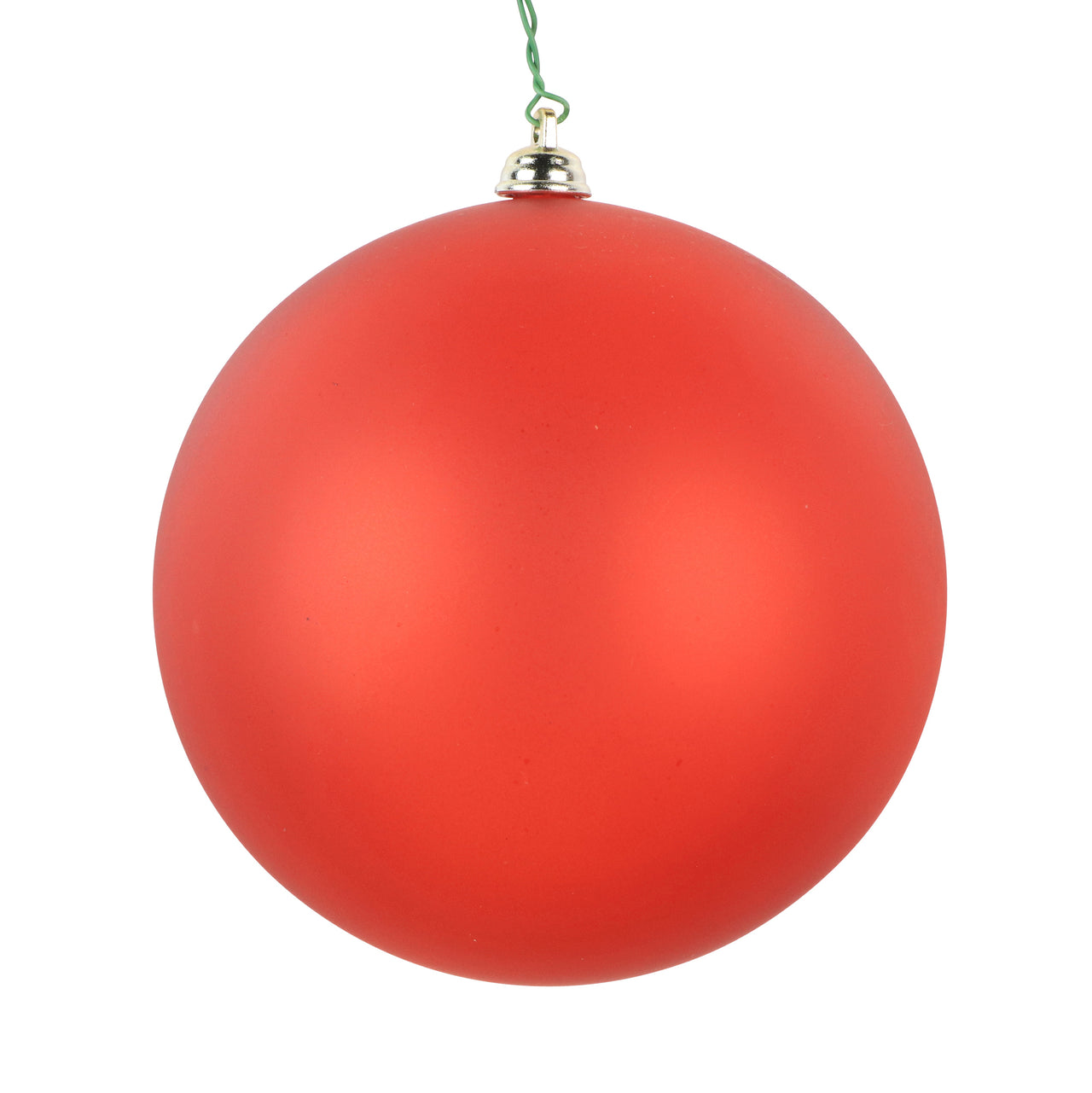 4.75" Orange Matte Clear Ornament