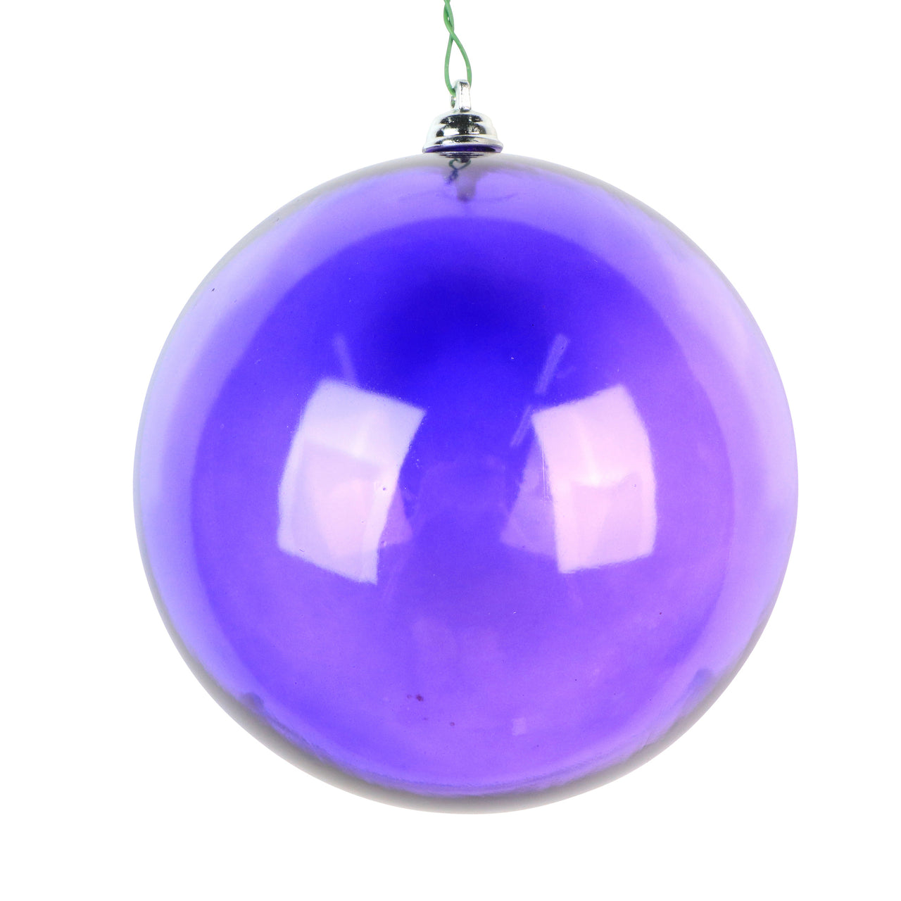 4.75" Purple Clear Ornament