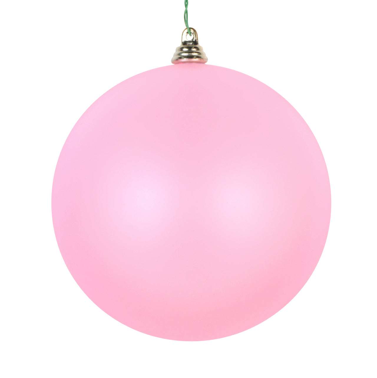 4.75" Pink Matte Clear Ornament