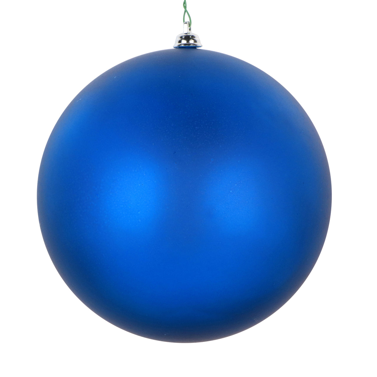 6" Blue Matte Clear Ornament