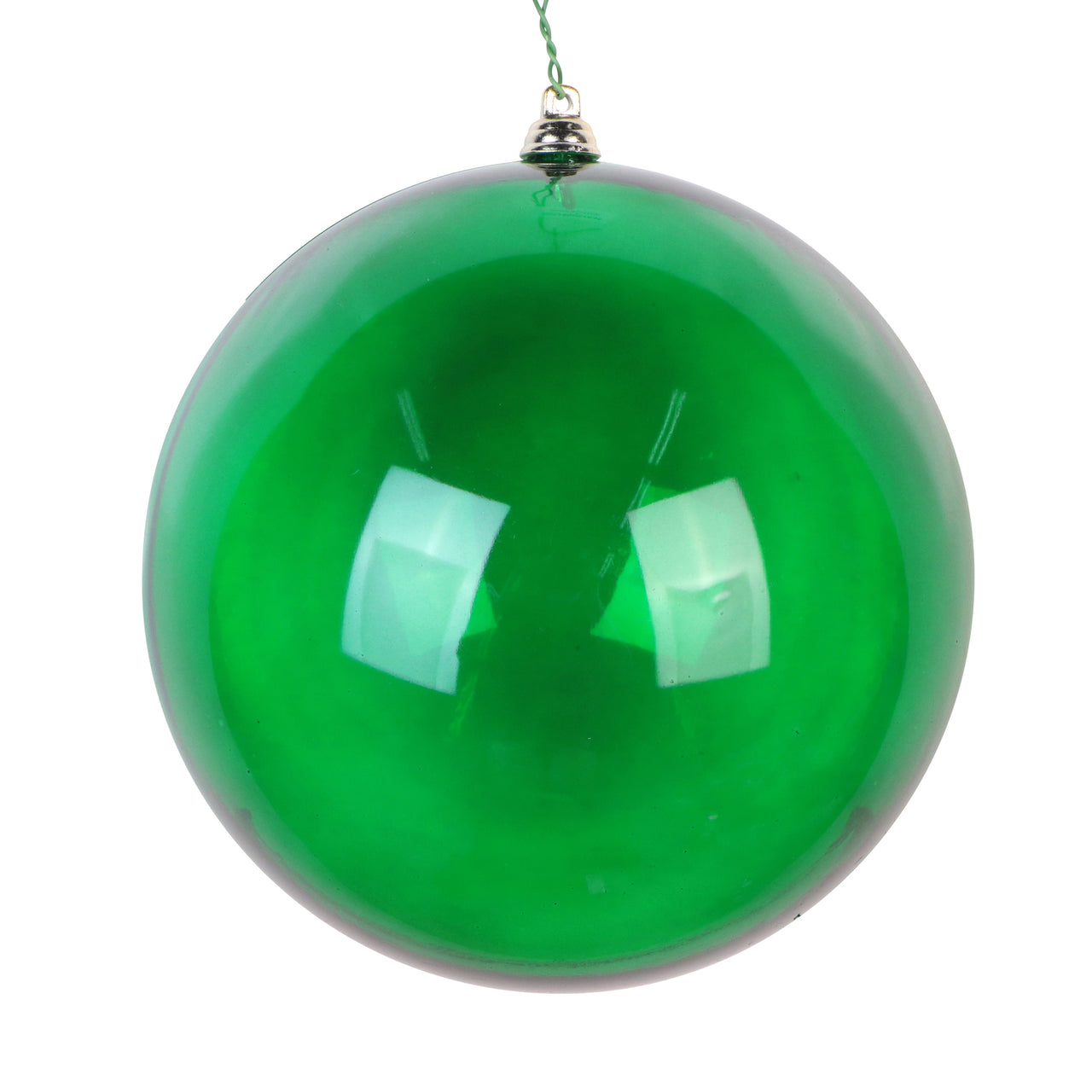 6" Green Clear Ornament