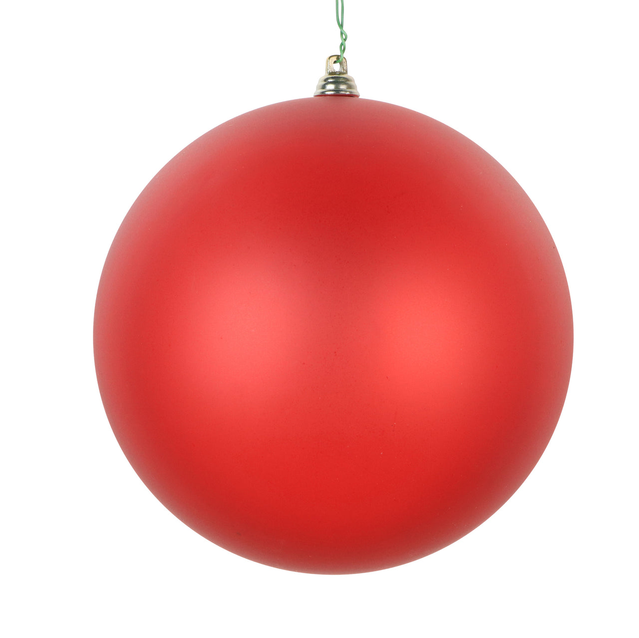 6" Red Matte Clear Ornament