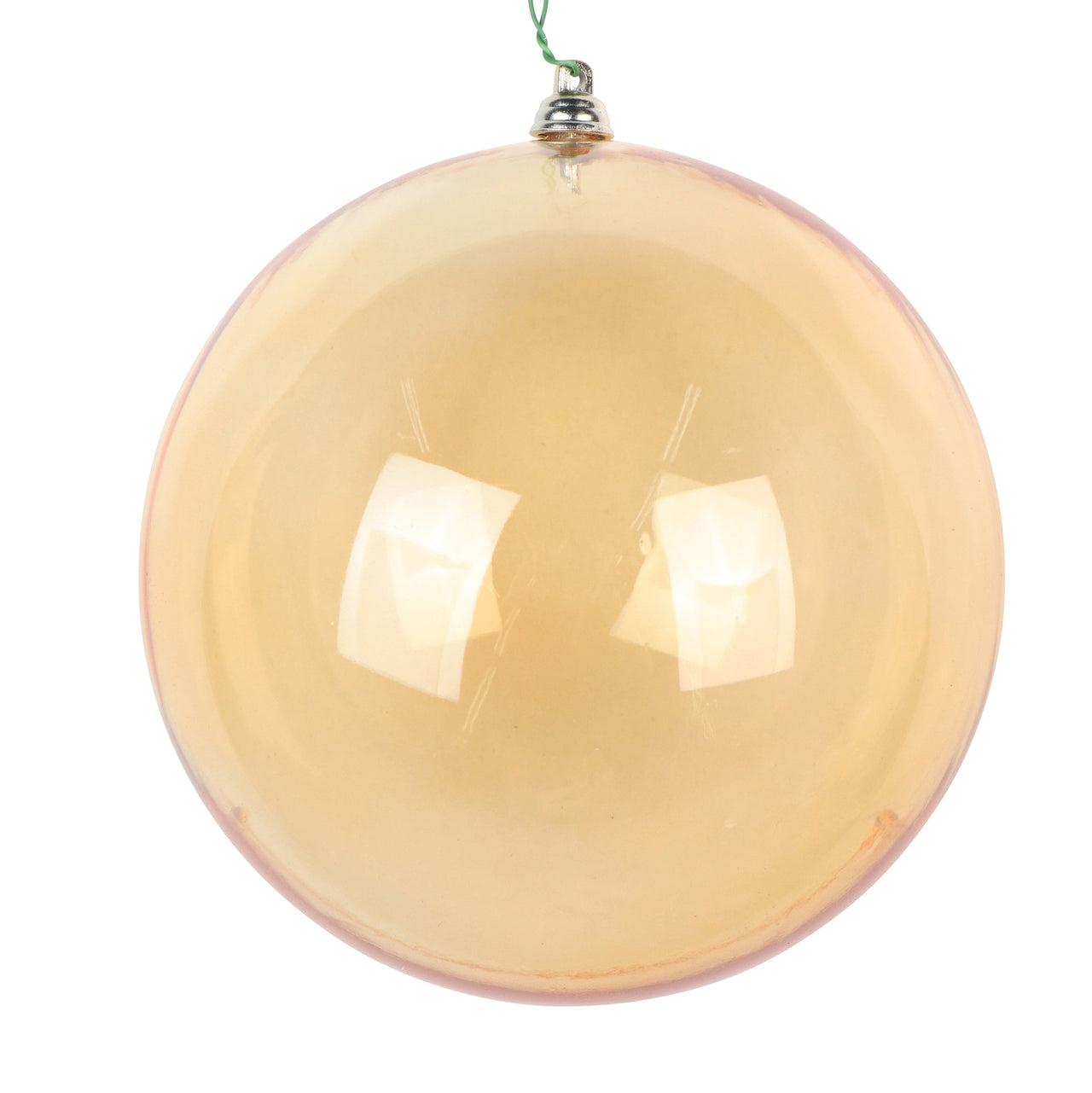 6" Gold Clear Ornament