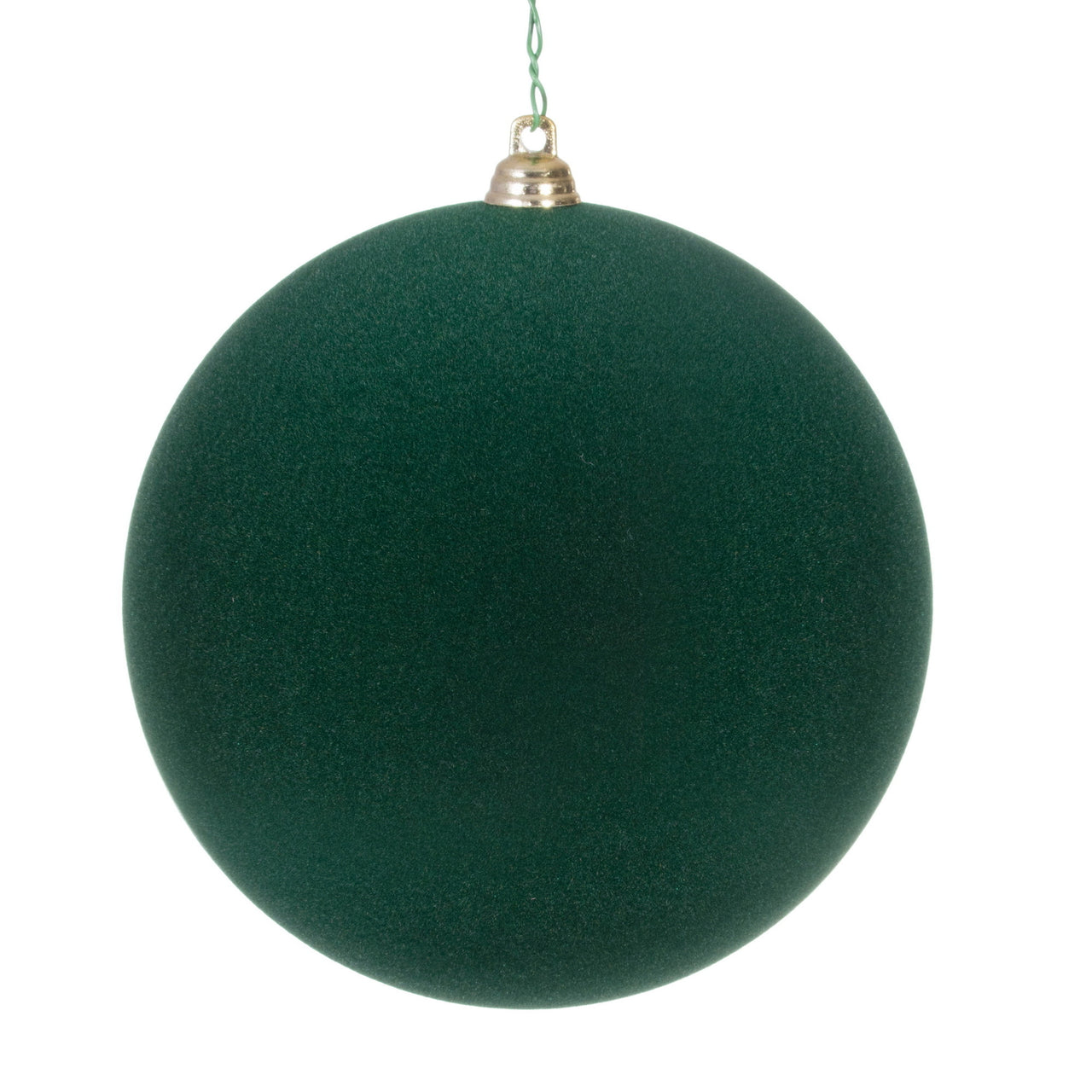4.75" Flocked Emerald Green Ball