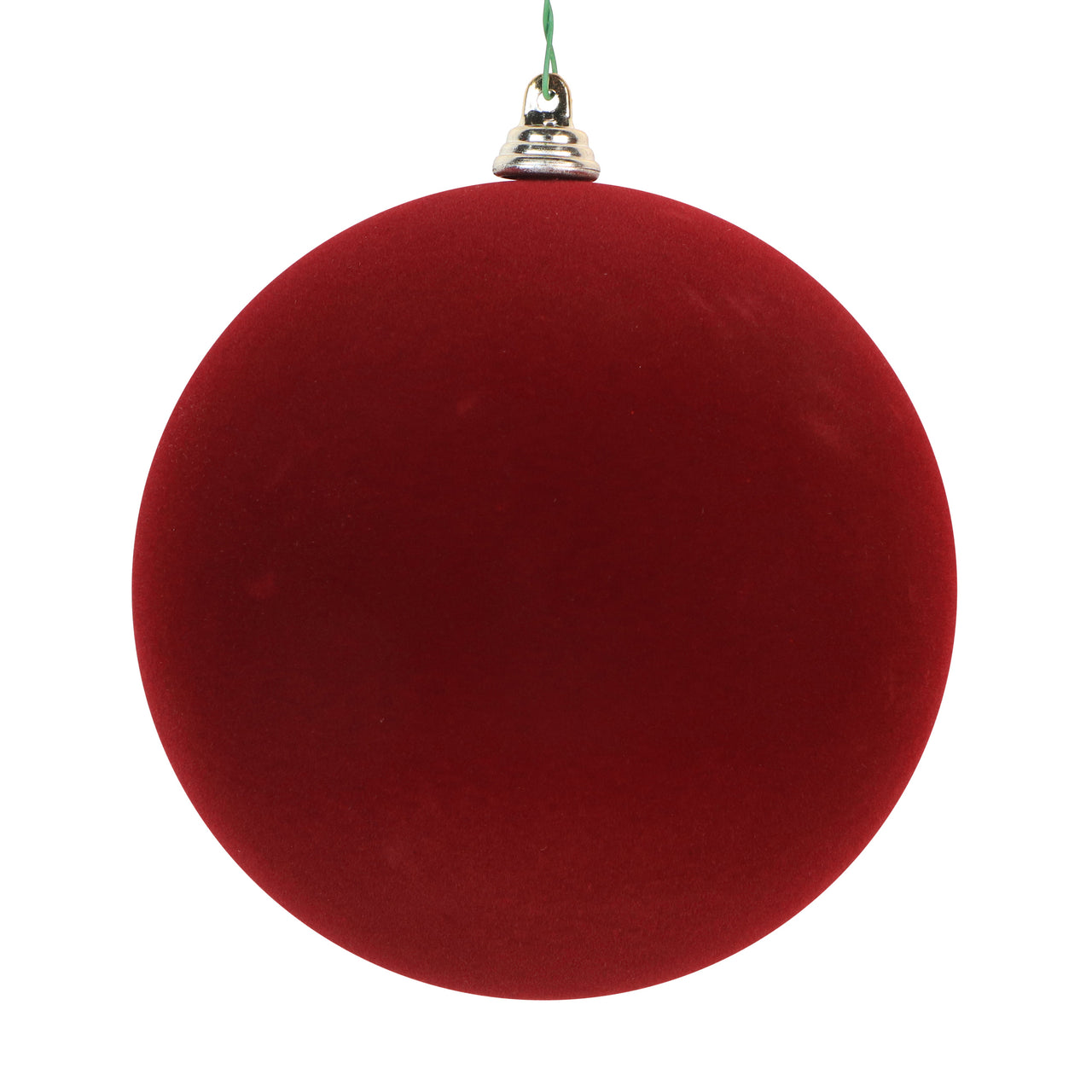 4.75" Flocked Burgundy Ball Orn