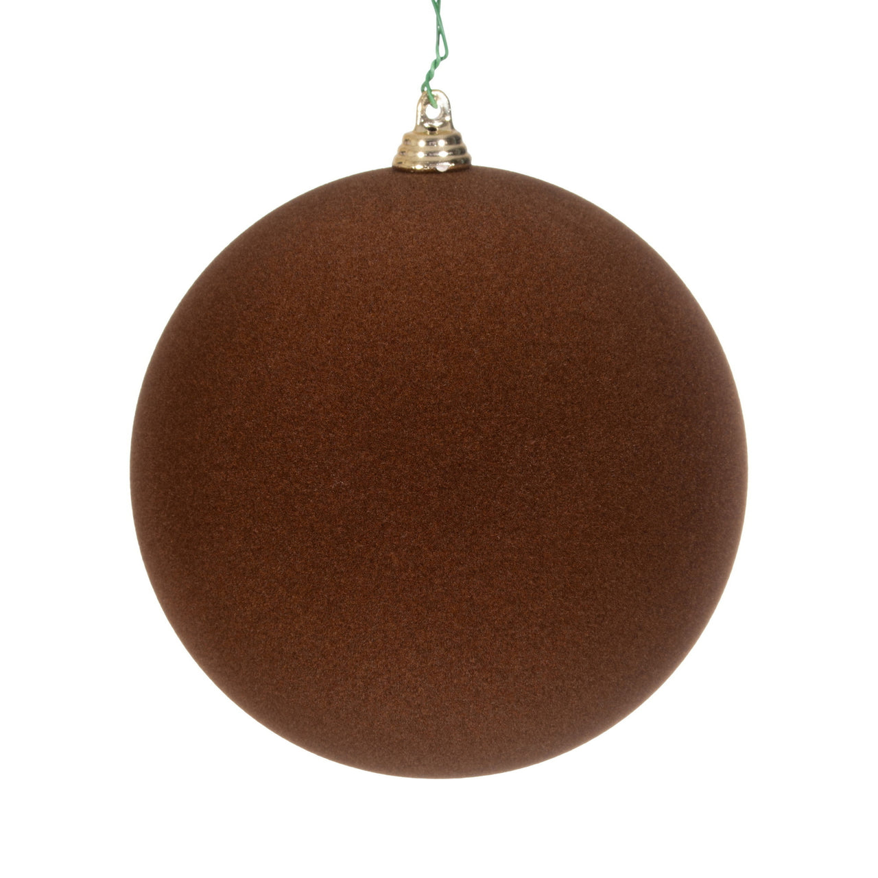 4.75" Flocked Chocolate Ball Orn