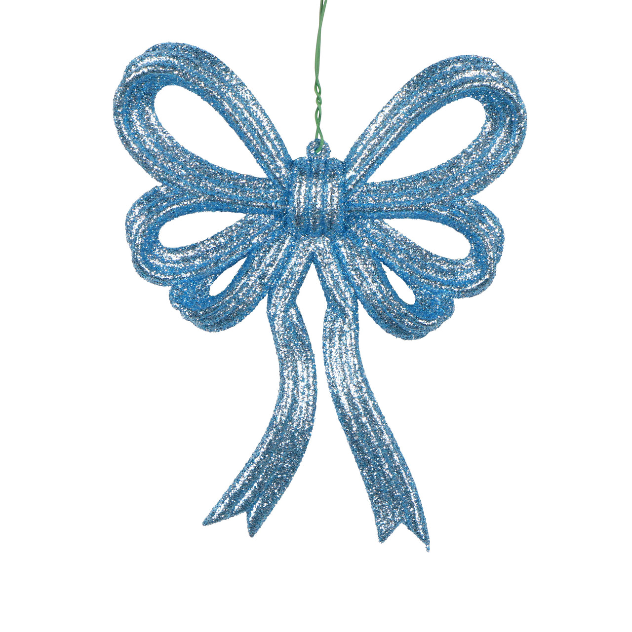 5.25" x 4.25" Baby Blue Glitter Bow